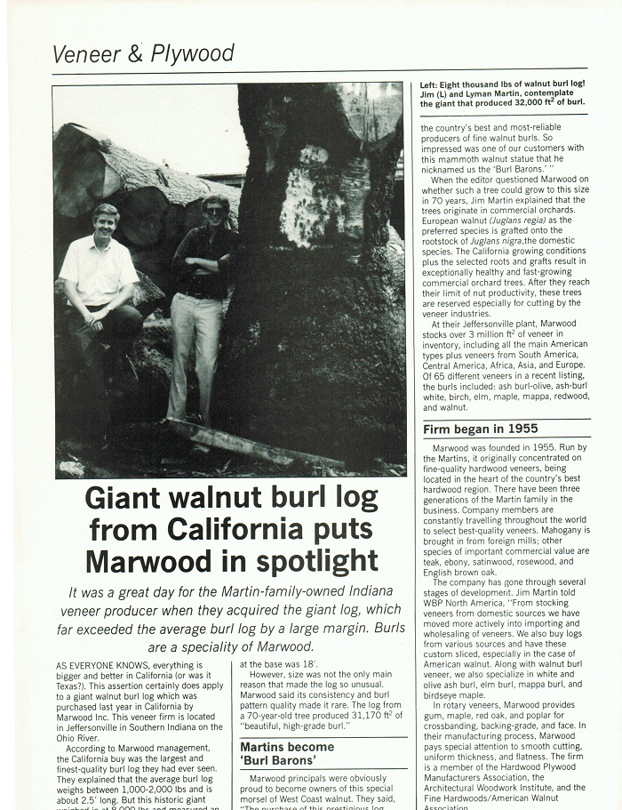 Marwood Company History- Marwood News