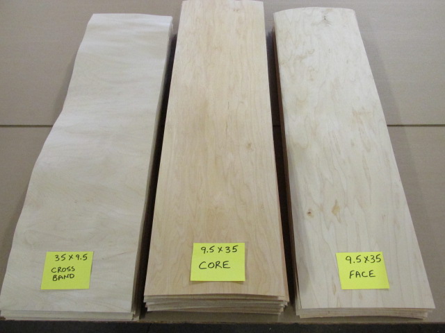 10 Sheets. 9.5 x 50.5 Maple Wood Veneer