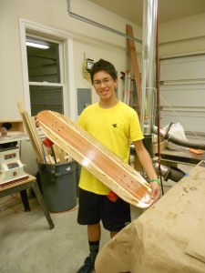 Boyscout with skateboard